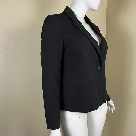Boston Proper Women's Size 18 Jet Black Beyond Travel Classic Boyfriend Blazer - Picture 14 of 14